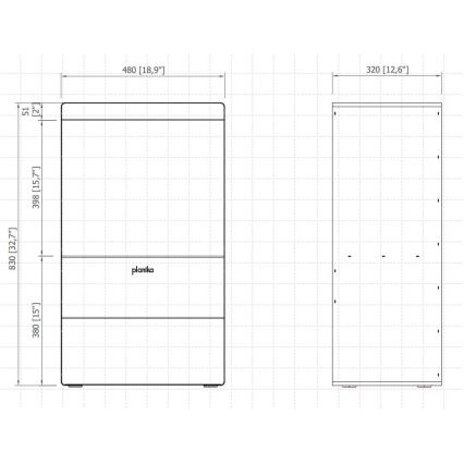 Planika - Krb na vodní páru na dálkové ovládání 83x48 cm 125W/230V černá