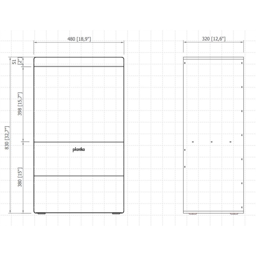 Planika - Krb na vodní páru na dálkové ovládání 83x48 cm 125W/230V černá