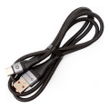 Pletený USB kabel USB-A / USB-C konektor 18W 1m černá