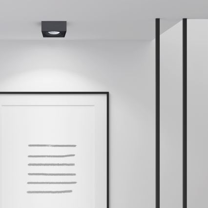Podhledové bodové svítidlo BALI 1xGU5,3/MR16/25W/12V hranatý černá