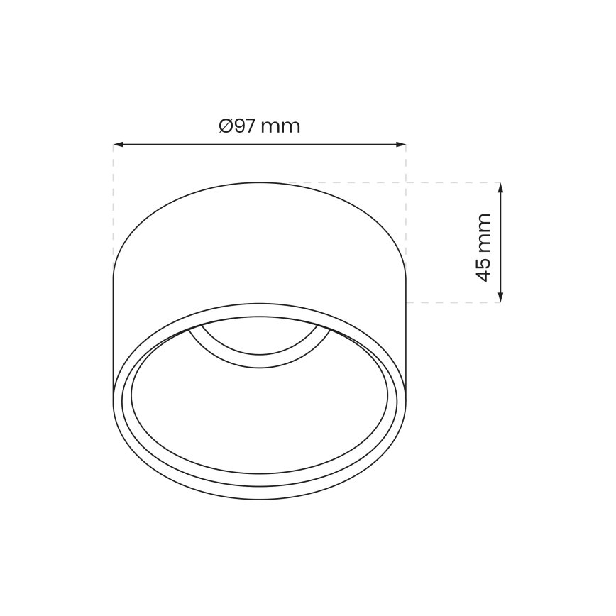 Podhledové bodové svítidlo BALI 1xGU5,3/MR16/25W/12V kulatý černá