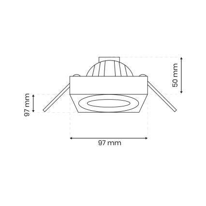 Podhledové bodové svítidlo NUSA 1xGU5,3/MR16/50W/12V hranatý bílá