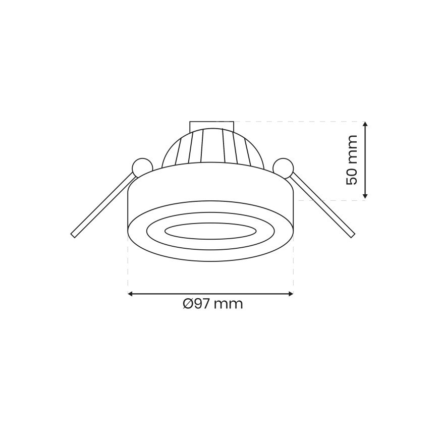 Podhledové bodové svítidlo NUSA 1xGU5,3/MR16/50W/12V kulatý bílá