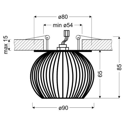 Podhledové bodové svítidlo SK 93 1xG9/40W/230V černá