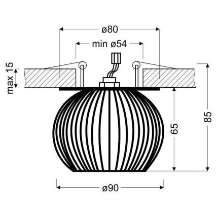 Podhledové bodové svítidlo SK 93 1xG9/40W/230V černá