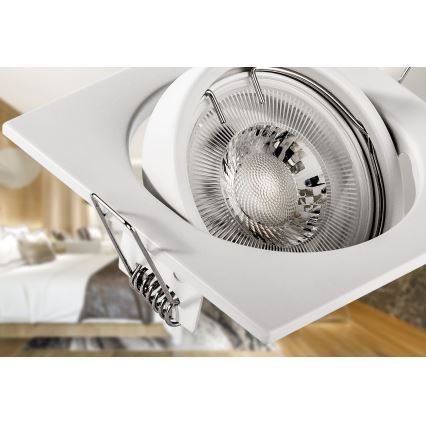 Podhledové svítidlo 1xGU10/MR16/10W/230V 9x9 cm bílá