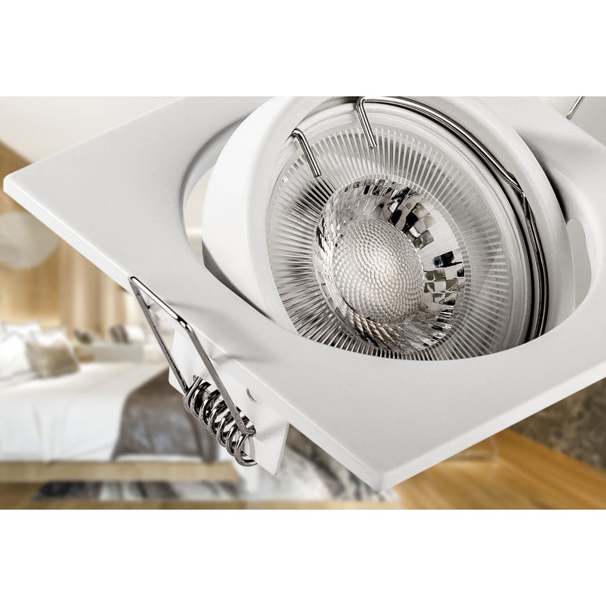 Podhledové svítidlo 1xGU10/MR16/10W/230V 9x9 cm bílá
