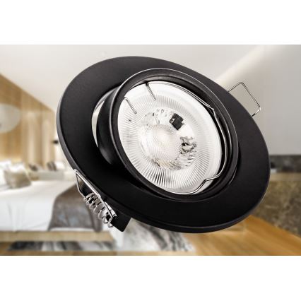 Podhledové svítidlo 1xGU10/MR16/10W/230V pr. 9 cm černá