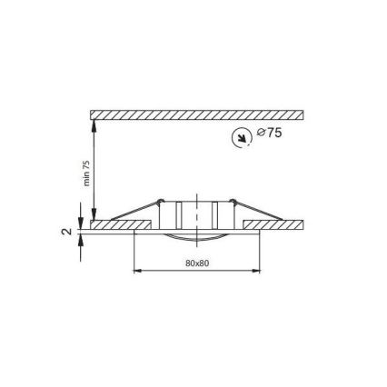 Podhledové svítidlo IZZY DT10 1xMR16/50W chrom - GXPL034
