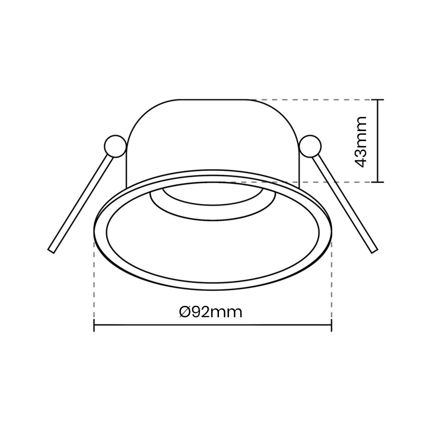 Podhledové svítidlo EYE 1xGU10/25W/230V kulatý černá