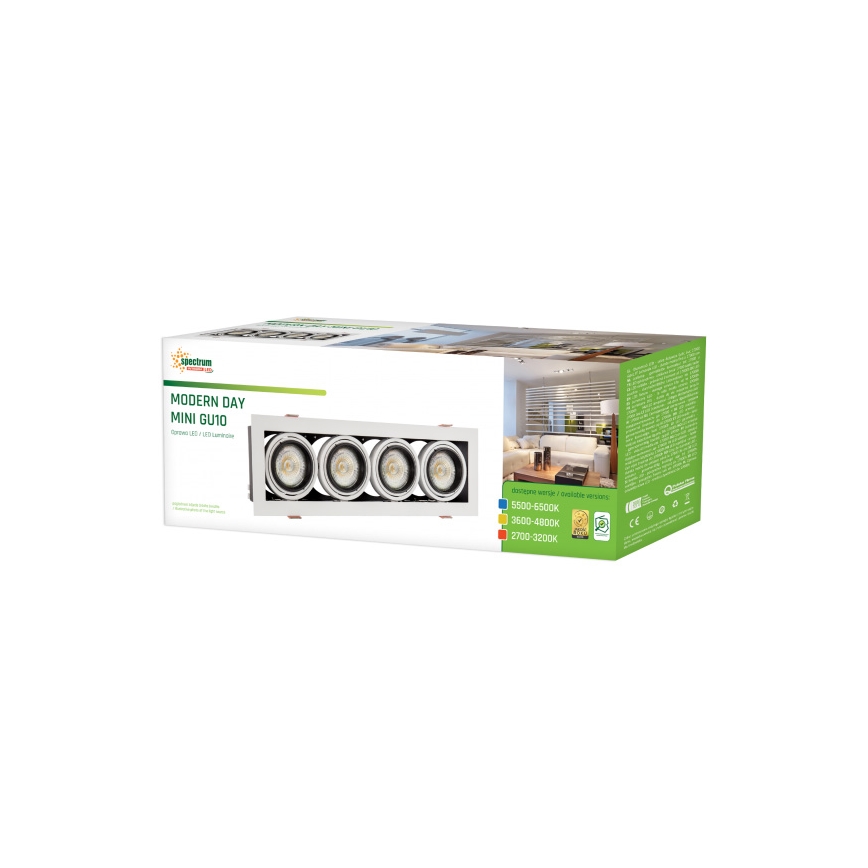 Podhledové svítidlo MODERN DAY MINI 4xGU10/10W/230V