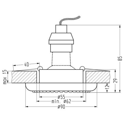 Podhledové svítidlo SOC 1xGU10/50W/230V černá