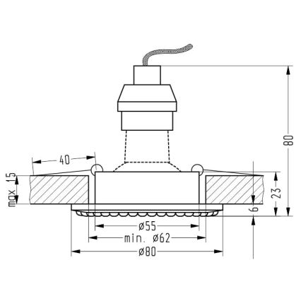 Podhledové svítidlo SOC 1xGU10/50W/230V