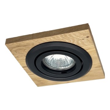 Podhledové svítidlo TOBBY 1xGU10/20W/230V 11,5x11,5 cm dub/černá