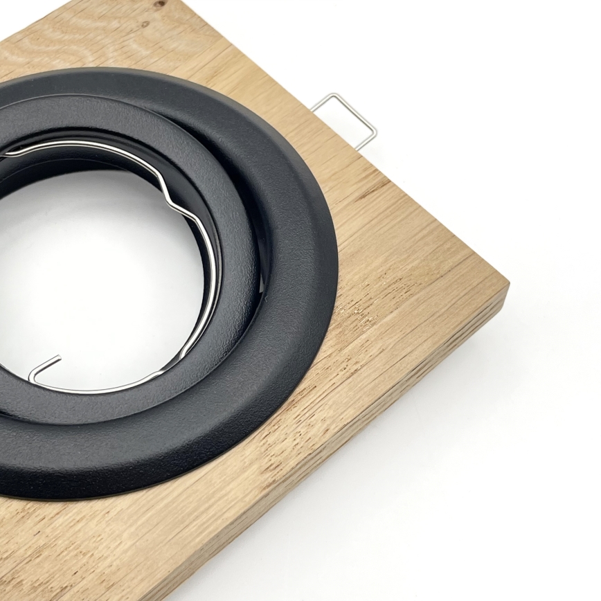 Podhledové svítidlo TOBBY 1xGU10/20W/230V 11,5x11,5 cm dub/černá