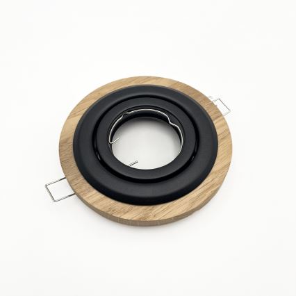 Podhledové svítidlo TOBBY 1xGU10/20W/230V pr. 11,5 cm dub/černá