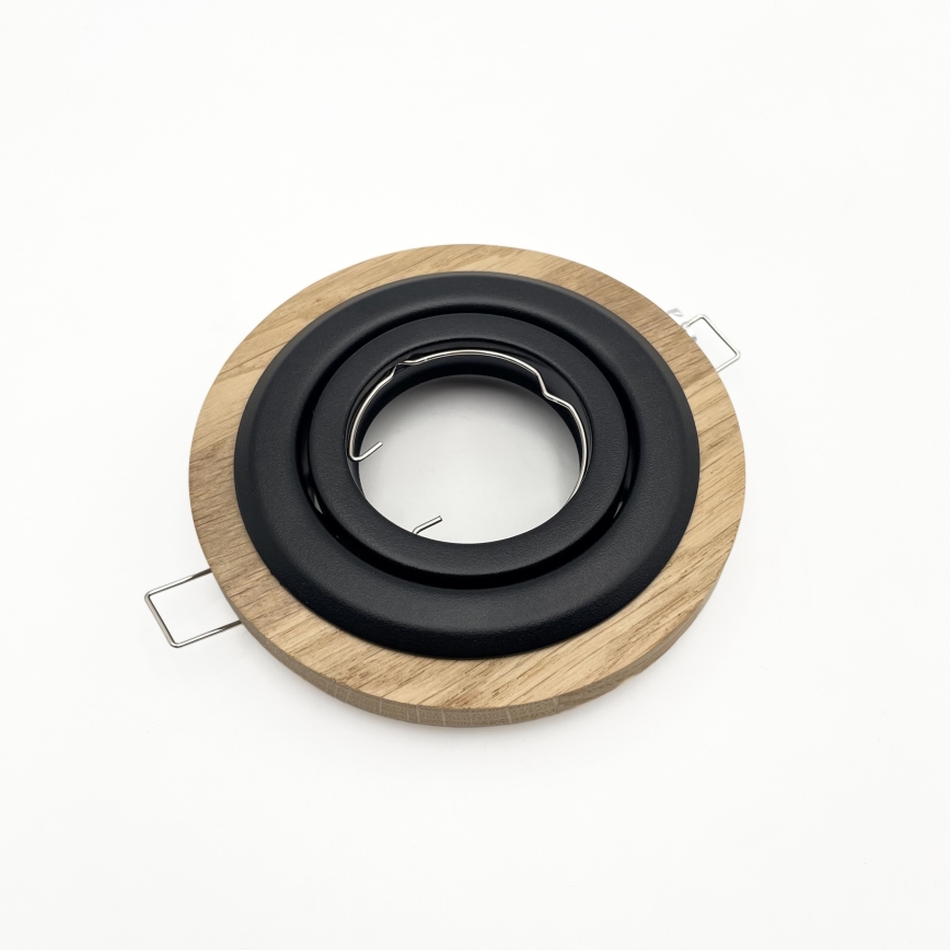 Podhledové svítidlo TOBBY 1xGU10/20W/230V pr. 11,5 cm dub/černá