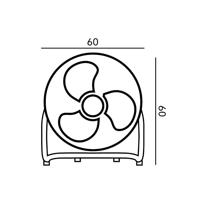Podlahový ventilátor VIENTO 100W/230V lesklý chrom