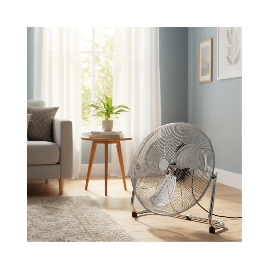 Podlahový ventilátor VIENTO 200W/230V lesklý chrom