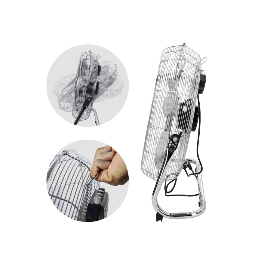 Podlahový ventilátor VIENTO 200W/230V lesklý chrom