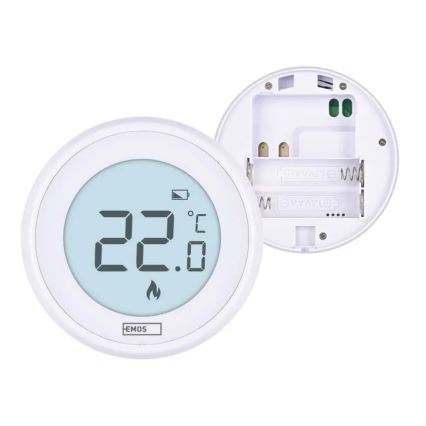 Pokojový manuální termostat 230V/6A 2xAA bílá