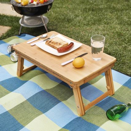 Polohovatelný stolek na počítač do postele LAT 55x35 cm hnědá