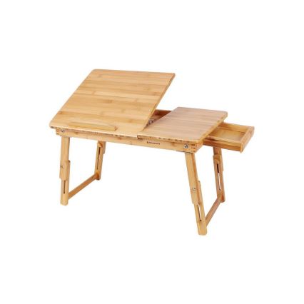 Polohovatelný stolek na počítač do postele LAT hnědá