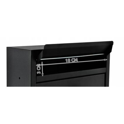 Poštovní schránka 21,7x32 cm černá