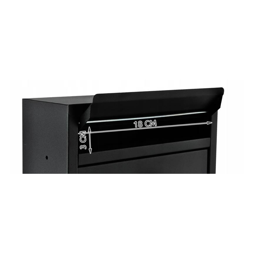 Poštovní schránka 21,7x32 cm černá