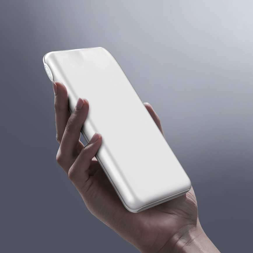 Power Bank 10000 mAh 10W Power Delivery 2xUSB-C + 1xUSB-A bílá