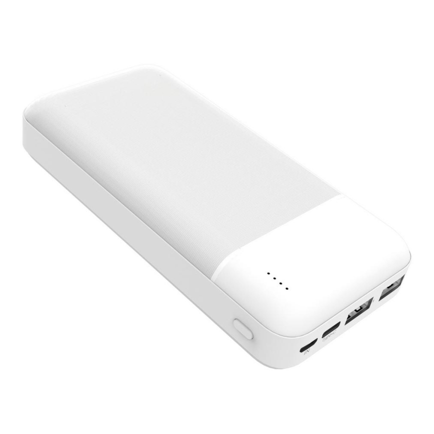 Power Bank 20000 mAh 3,7V bílá