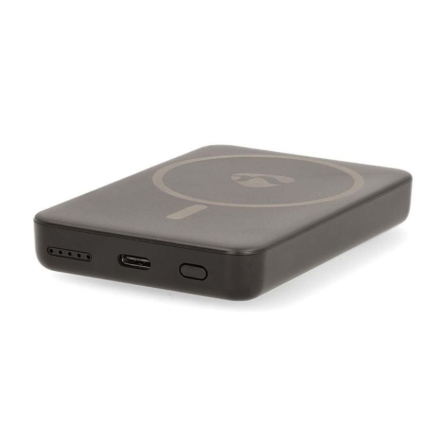 Power Bank 2v1 magnetická s bezdrátovým nabíjením MagSafe 5000 mAh černá