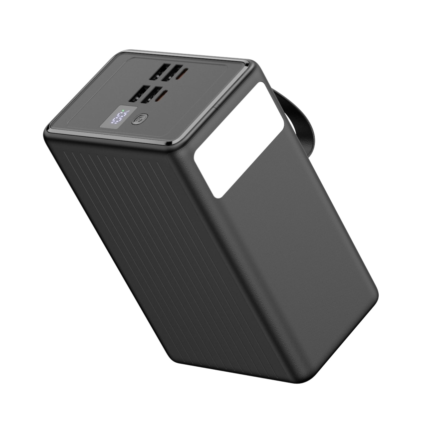 Power Bank 8000 mAh Power Delivery 4xUSB-A + 2xUSB-C s LED svítilnou a USB-C kabelem 1m černá