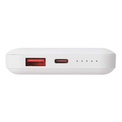 Power Bank magnetická s bezdrátovým nabíjením Power Delivery 10 000mAh/20W/3,7V bílá