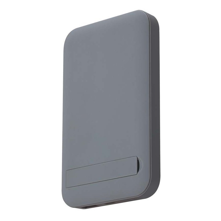 Power Bank magnetická s bezdrátovým nabíjením Power Delivery 10 000mAh/20W/3,7V šedá