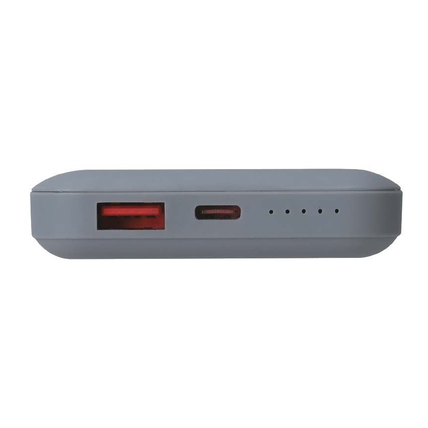 Power Bank magnetická s bezdrátovým nabíjením Power Delivery 10 000mAh/20W/3,7V šedá