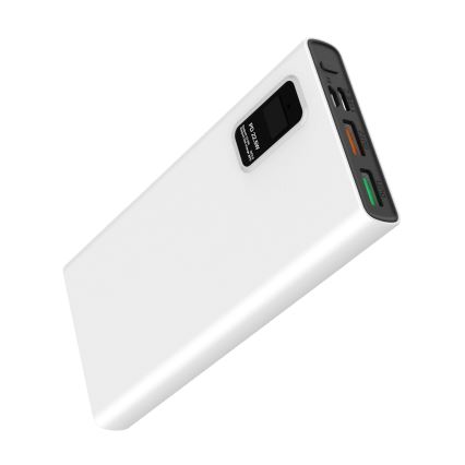 Power Bank s LED displejem Power Delivery 10000 mAh 3,7V bílá