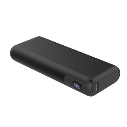 Power Bank s LED displejem Power Delivery 20000 mAh/65W/3,7V černá