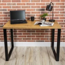 Pracovní stůl BLAT 120x60 cm černá/hnědá