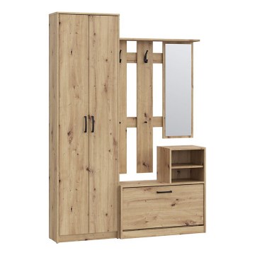 Předsíňová stěna se zrcadlem KAVI dub artisan