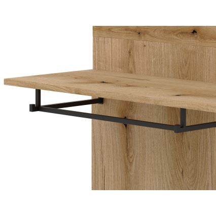 Předsíňová stěna se zrcadlem SVEN 100x204x40 cm hnědá/bílá
