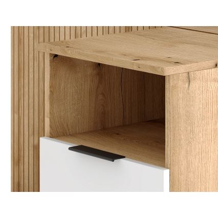 Předsíňová stěna se zrcadlem SVEN hnědá/bílá