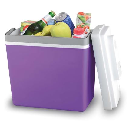 Přenosná autochladnička 23 l 55W/12V/230V fialová/bílá