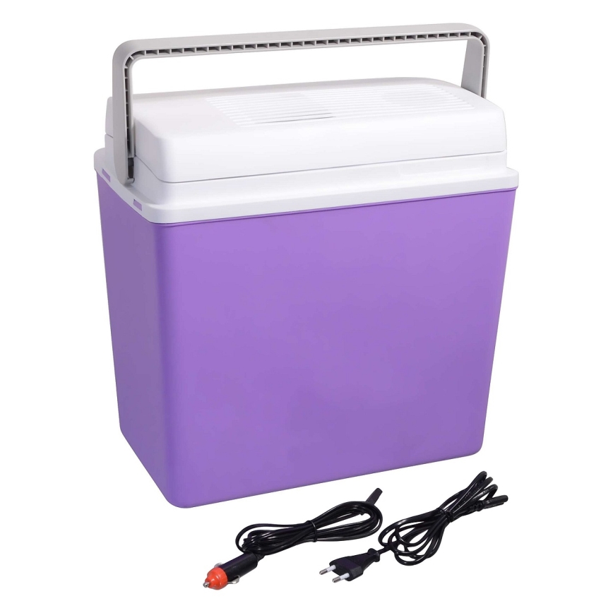 Přenosná autochladnička 23 l 55W/12V/230V fialová/bílá