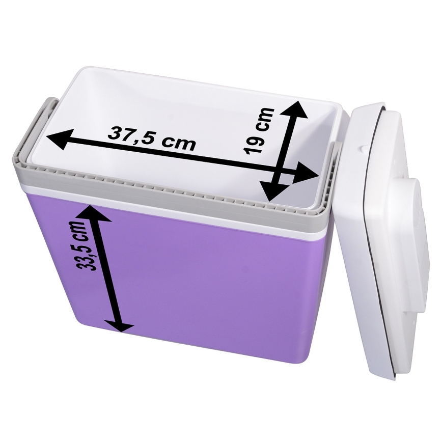 Přenosná autochladnička 23 l 55W/12V/230V fialová/bílá