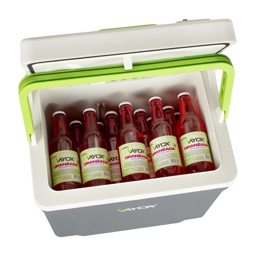 Přenosná autochladnička s funkcí ohřevu 27 l 230V/12V šedá