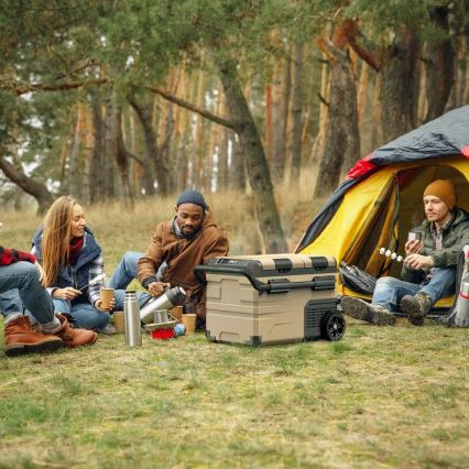 Přenosná autochladnička s LCD displejem 39 l 230V/12V/24V hnědá