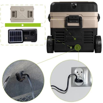 Přenosná autochladnička s LCD displejem 39 l 230V/12V/24V hnědá