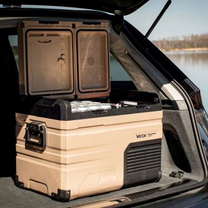 Přenosná autochladnička s LCD displejem 39 l 230V/12V/24V hnědá