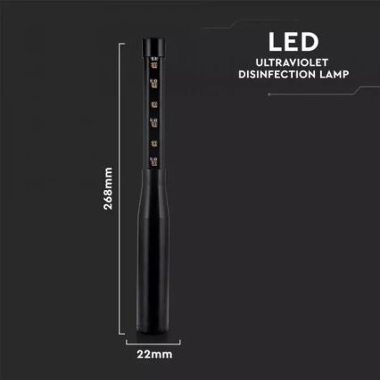 Přenosná dezinfekční germicidní lampa mini UVC/14W/230V 3000 mAh